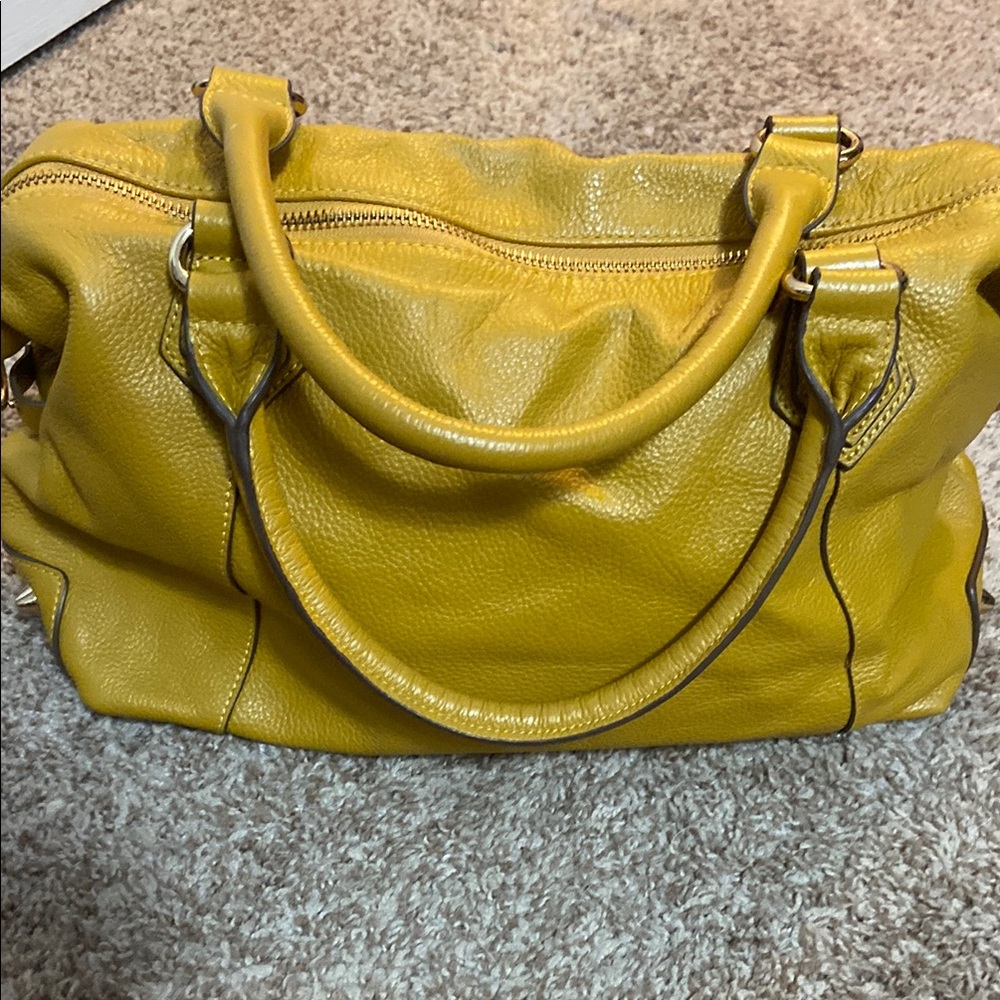 Yellow Leather Satchel